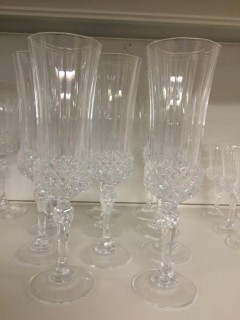 Set of (11) Crystal Champagne Flutes.