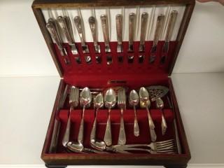 (90) Piece Set of Silver Flatware in Case.