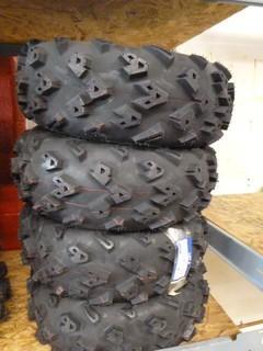 (4) Black Diamond ATV Tires, DOT Approved, New, AT23x8R12