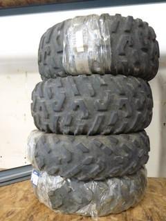 (2) Dunlop ATV Tires, Used, AT25x8-12, C/w (2) Dunlop ATV Tires, Used, AT25x10-12