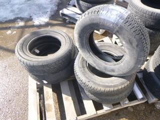 (5) Misc Automotive Tires, Used, Various Sizes, Untested