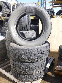 (4) Avalanche Studded Tires, Used, 195/65R15, Untested