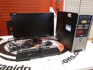 Complete Computer Set, C/w Monitor, Tower, Keyboard and Mouse