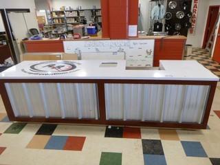 Approx. 138in X 36in X 40in Counter w/ Wiring Plugs
