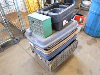 Qty Of Assorted Size Plastic Totes
