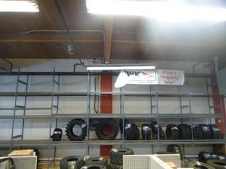 Industrial EZ Rect Racking, Approx. 12', 7 Bays Approx. 50" Each x 31" Deep, 3 Shelves Per Bay, Special Ordered with Bolt Down Feet Welded On A Must for OHS Compliance