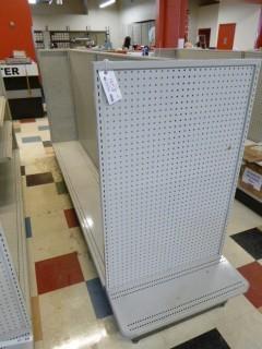 Wilson Brand Gondola Shelving w/ End Caps and Shelves, Approx. 124" x 73" x 55", Made in Canada