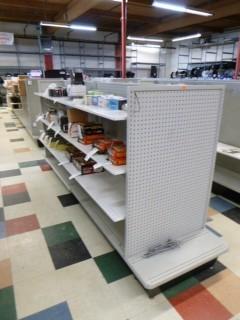 Wilson Brand Gondola Shelving w/ End Caps and Shelves, Approx. 124" x 73" x 55", Made in Canada