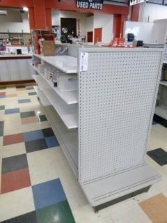 Wilson Brand Gondola Shelving w/ End Caps and Shelves, Approx. 124" x 73" x 55", Made in Canada