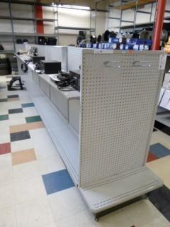 Wilson Brand Gondola Shelving w/ End Caps and Shelves, Approx. 264" x 35" x 55", Made in Canada
