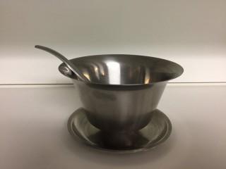 Stainless Steel Sauce Bowl & Spoon.