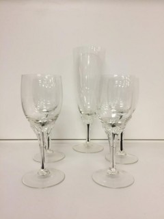 Set of (5) Assorted Crystal Stemware.