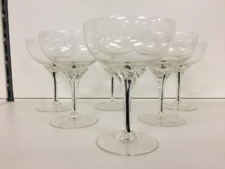 Set of (6) Crystal Stemware.