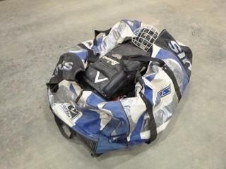 Duffle Bag of Hockey Equipment (E5-3-2)