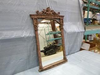 Metal Framed Mirror, 24" x 41 1/2", *Note Frame Bottom Corner Damaged*
