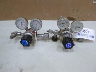 (2) Pressure Regulators w/ Gauges *NOTE: One Gauge Faulty*  (A2)