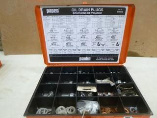 (1) Metal Box Of Oil Drain Plugs and Washers (A2)