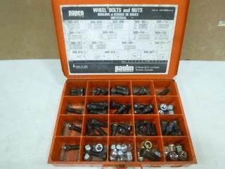 (1) Metal Box Of Wheel Studs and Lug Nuts (A2)