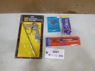 (1) New Diamond Glass Cutter, (1) New Package Of Utility Knife Blades, 30 Pc, (1) New 2 Pc Mini Screw Driver Set 1/4" Flat/Phillips #2, (1) New 4 Pc Air Duster Kit (A2)