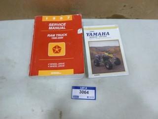 (1) 1997 OEM Ram Truck (1500-3500) Shop Service Manual, (1) New Clymer Yamaha Warrior Manual (A2)