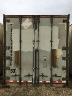 53" Storage Container c/w Slip Tank # TXCU 530206.