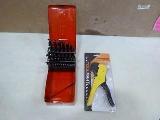 (1) New Drill Index 1/2"-1/16", 29 Pc, 7" Automatic Wire Stripper (B1)