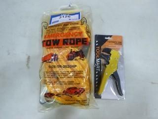 (1) 7" Automatic Wire Stripper, (1) Emergency Tow Rope (B1)