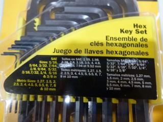 (1) New 36 Pc 1/6" Drill Bits, (1) New Titan 25 Pc Hex Key Set (B1)