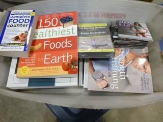 (4) Fitness DVD's, (12) Health and Food Fitness Books (E4-5-3)