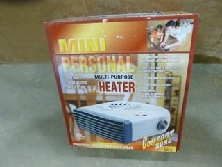 Comfort Zone Mini Personal Heater, 500 / 1000 Watts, 3412 BTUs (A1)