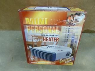 Comfort Zone Mini Personal Heater, 500 / 1000 Watts, 3412 BTUs (A1)