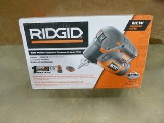 Ridgid Palm Impact Screwdriver Kit, 12V (New) (A1)