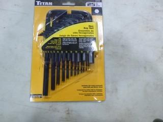 Titan 25 PC Hex Key Set (New) (A1)