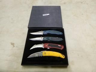 4PC Folding Pocket Knife Set (New)(A1)