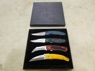 4PC Folding Pocket Knife Set (New)(A1)