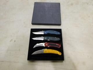 4PC Folding Pocket Knife Set (New)