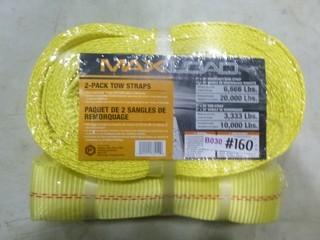 (1) 4" x 30" Heavy Duty Tow Strap, (1) 2" x 20" Tow Strap (New) (A1)