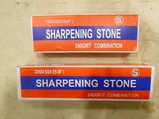 (1) 6"  240 Grit Combination Sharpening Stone, (1) 8" 240 Grit Combination Sharpening Stone (A2)