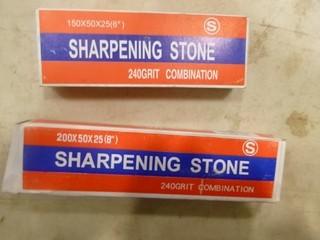 (1) 6"  240 Grit Combination Sharpening Stone, (1) 8" 240 Grit Combination Sharpening Stone (A2)