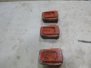 (3) Hilti 18 Volt Batteries (A2)