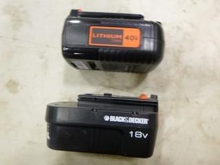 (1) Black & Decker 40 Volt Battery, (1) Black & Decker 20 Volt Battery (A2)