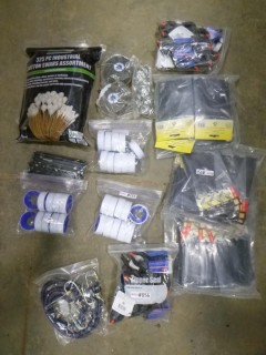 (12) 3" ABS Spring Clamp, (3) 18" Heavy Duty Bungee Cords,  4" Cable Ties, Teflon Tape,  10 PC 3" Cut Off Wheels, (1)  Bag Cotton Industrial Swabs, Mechanical Pencils (A2)