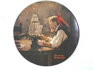 The Ship Builder - Collector Plate By Norman Rockwell - 1980 - Plate #12894N - Certificate Of Authenticity - Fourth In The Rockwell Heritage Collection - Limited Edition Permanently Closed In 1980.