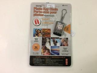 Photo Key Chain New - Rechargeable Photo Key Chain - Holds 94 Photos - 1.8" LCD Display Screen.
