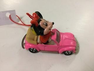 Disney Die Cast Car Licensed Disney Die Cast Pink Vw Volkswagen Converible Driven By Minnie Mouse - Model Pd-6.