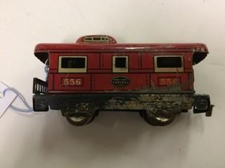 Marx 556 Caboose Vintage Steam Type Electric Tin Litho Caboose - 6".