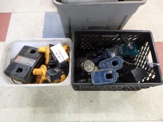 Qty Of Ryobi Flashlights, Batteries And Chargers C/w Makita Battery And Charger