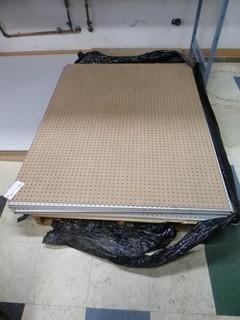 Qty Of (12) 62in X 48in 1/4" Thick Pegboard Sheets