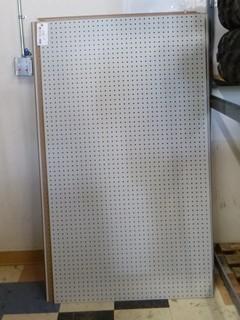 Qty Of (16) 62in X 36in 1/4" Thick Pegboard Sheets