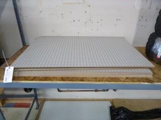 Qty Of (18) 45in X 30in 1/4" Thick Pegboard Sheets
